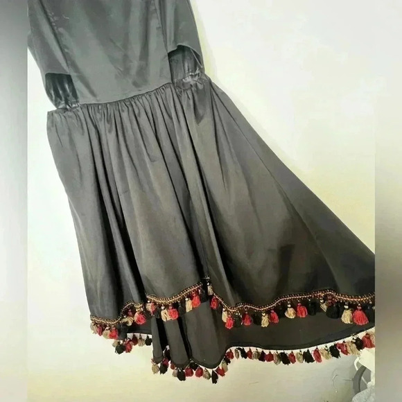 Francesca’s High Low Dress Cutout Waistline Fringes along Neckline and Hemline M - Picture 5 of 14